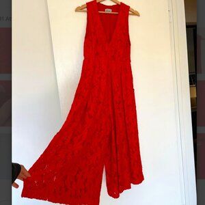 Red Lace Rachel Comey Jumpsuit